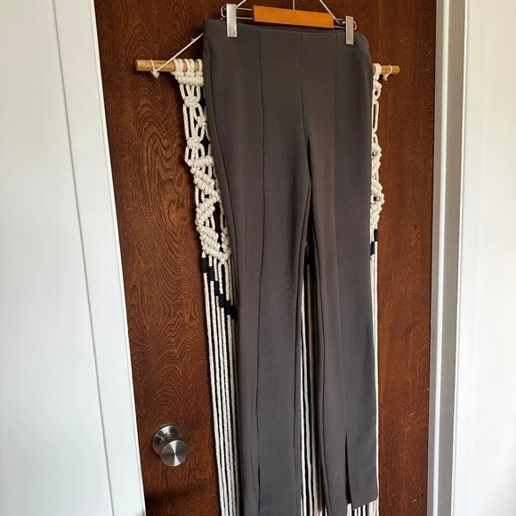 Zara Split-Hem Ribbed Pants - Picture 2 of 7